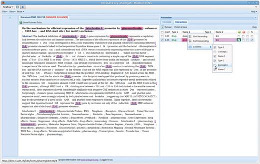 Modifying the presentation of the interactions.