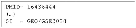 Excerpt from a sample MEDLINE citation.