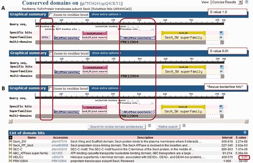 Rickettsia felis SecA (GI:75536241): an example domain hit ‘rescued’ by the algorithm (computed 4 November 2014).