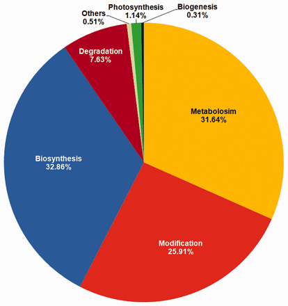Distribution of variations based on pathway annotation.