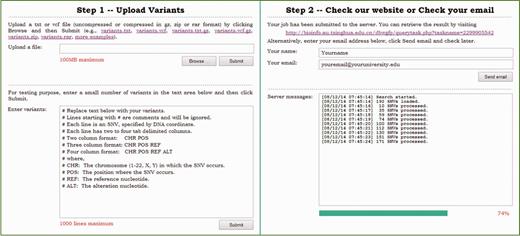 Illustration of the step-by-step mode of the query service.