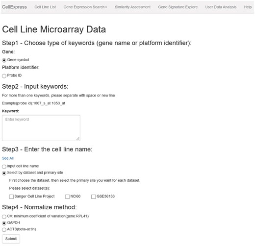 Graphical user interface of the CellExpress system. All functions are listed in the top panel. Users can follow the steps in the instructions to complete the analysis procedures.