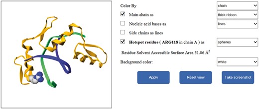 The graphical visualization of the residue in our database.