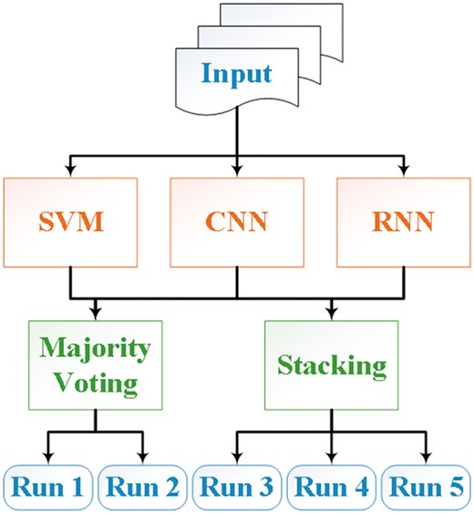 Architecture of the systems for the CHEMPROT task.