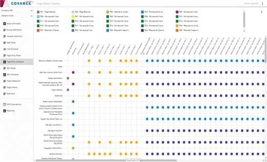 Page entry schedule editor in Page Tracker.