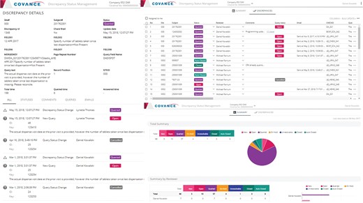 Representative screenshots of the Discrepancy Manager.