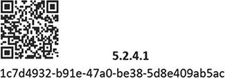 Exemplary label with operation design code (ODC) and identifier (UUID) combined and both represented additionally as QR code. For facilitating the handling during a workflow segment, creation of labels attached on physical object containers (boxes for environmental samples, tubes for laboratory intermediate objects and for storage) needs be achieved beforehand.