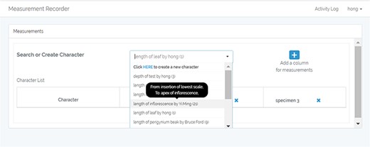 New feature: ‘Tooltip’ in Measurement Recorder allows users to quickly review relevant character for reuse.
