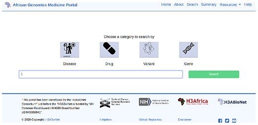 Search page of the AGMP.