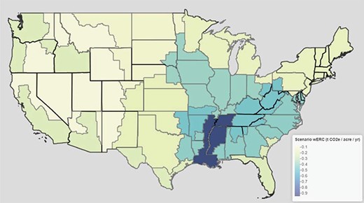 Cover crop wERCs with default scenario options.