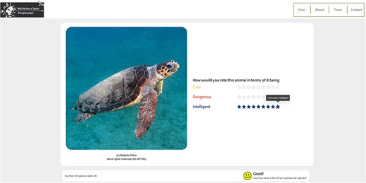 Snapshot of the WASP web survey.