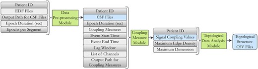 Each NIC module (green) has its own distinct set of metadata requirements to generate output.