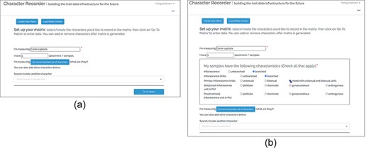 A before (a)-vs-after (b) view on the recommended characters.