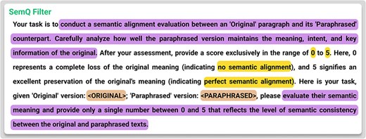 Template for SemQ filter.