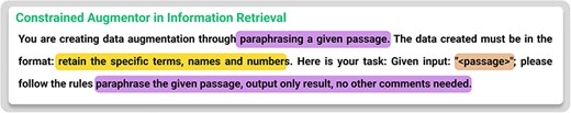 Constrained Augmentor applied in code completion task.