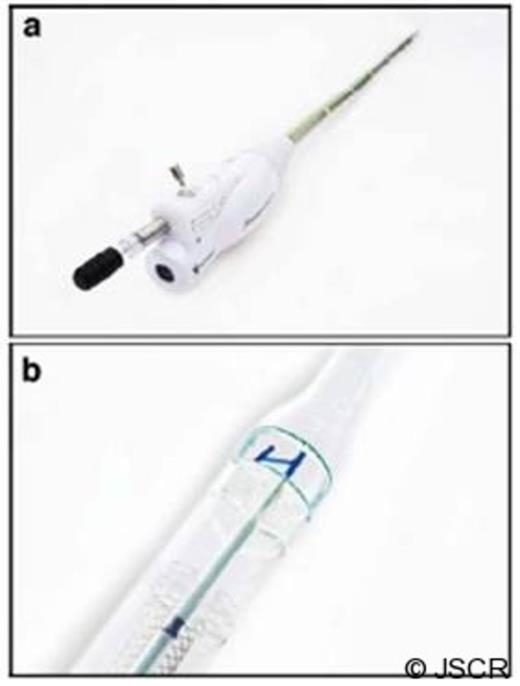 General view of the device (a) and its shaft with a SerosaFuse fastener; (b) (Illustration from Overcash 2008)